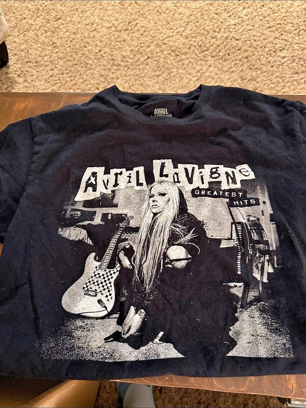 Avril Lavigne Greatest Hits Tour 2025 Dateback T-Shirt Black & White